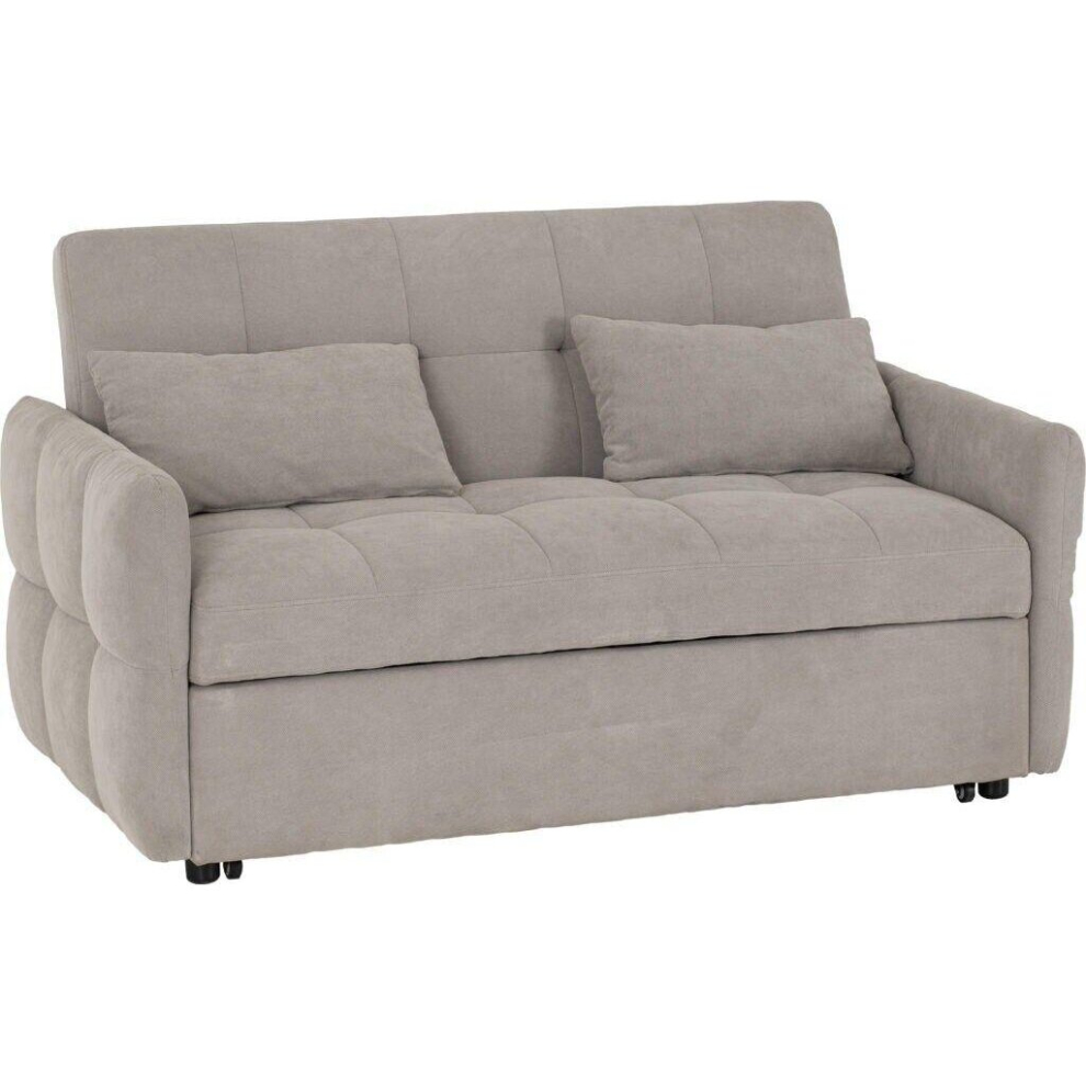 Chelsea Sofa Bed in Silver Grey Fabric Contemporary and minimalist