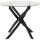 Seconique Sheldon Round Clear Glass Top Dining Table with Black Legs 1