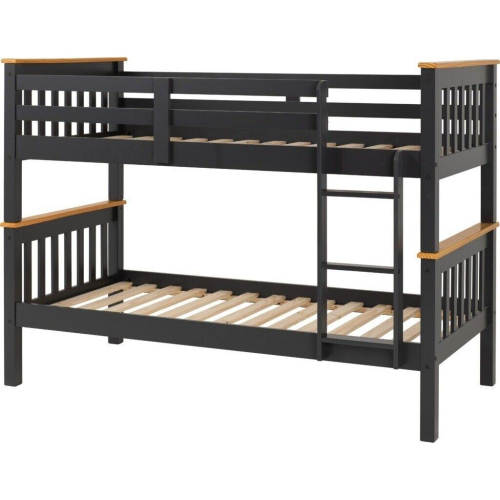 Seconique Neptune 3ft Bunk Bed in Grey and Oak Effect Finish 2 Man Delivery
