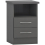 Seconique Nevada Bedside 2 Drawer 3D Effect Grey 1