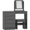 Seconique Nevada 4 Drawer Dressing Table Set 3D Grey Effect Including Stool and Mirror 1