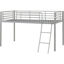 Kora Mid Sleeper Metal Bed Frame in Silver Finish fits 3ft Single Mattress
