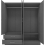 Seconique Nevada 4 Door 2 Drawer Mirrored Wardrobe in 3D Effect Grey Finish 3