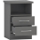 Seconique Nevada Bedside 2 Drawer 3D Effect Grey 3