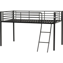 Kora Mid Sleeper Metal Bed Frame in Black Finish fits  3ft Single Mattress