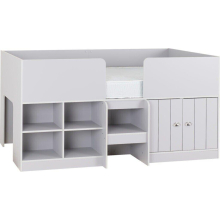 Orlando Low Sleeper Bed Bed Frame in Dove Grey Finish