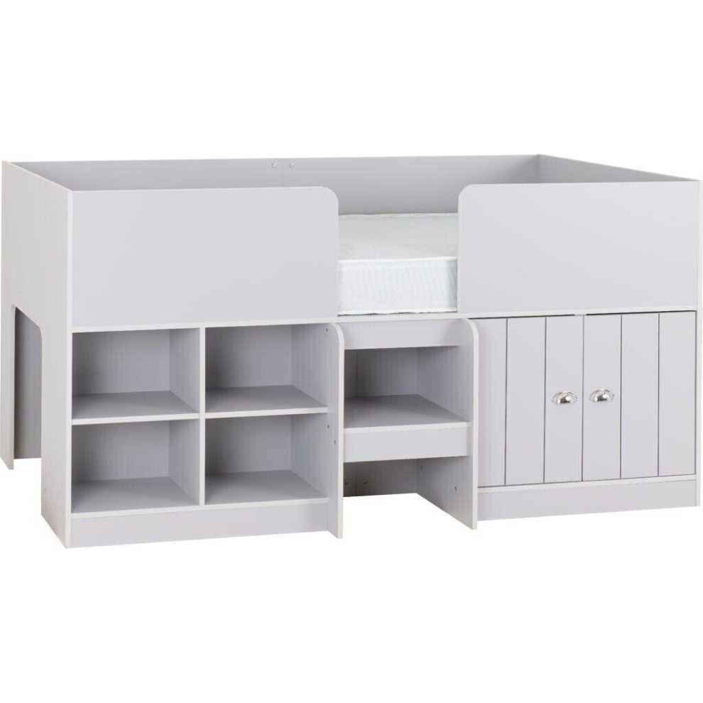 Orlando Low Sleeper Bed Bed Frame in Dove Grey Finish