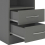 Seconique Nevada Bedside 2 Drawer 3D Effect Grey 4