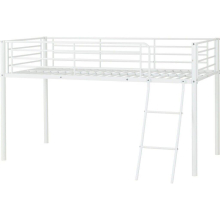 Kora Mid Sleeper Metal Bed Frame in White Finish fits 3ft Single Mattress