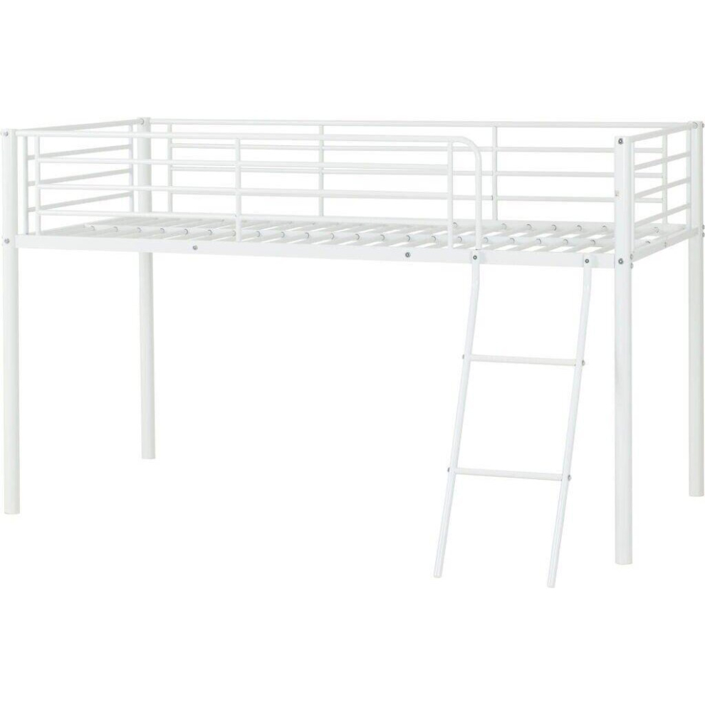 Seconique Kora Mid Sleeper Metal Bed Frame In Finish Fits 3Ft Single Mattress White