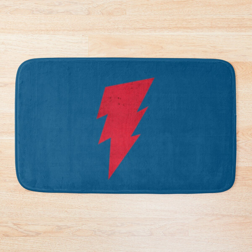 Bath Mat Red Lightning Bolt 20 x 31 inch Non-slip Bathroom-image-OPC-PCPZTBH-NEW