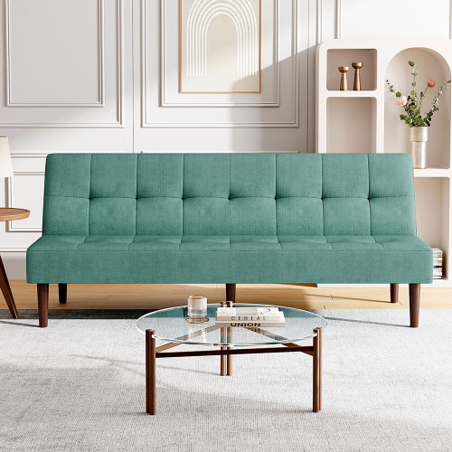 Living And Home (Dark Green) Contemporary Convertible Sofa Bed 1