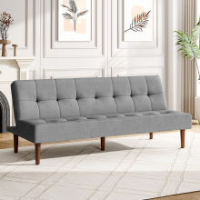 (Grey) Contemporary Convertible Sofa Bed