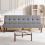 Living And Home (Grey) Contemporary Convertible Sofa Bed 2