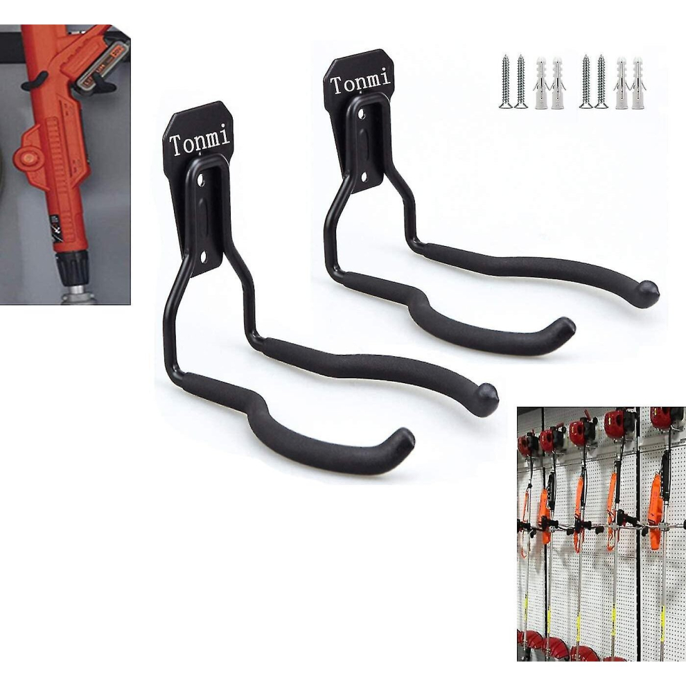 New 2Pcs Garden Power Tool Hanger String Trimmer Hangers, Weed Eater Wall Mount, String Trimmer Hanger Garage, Weedeater Hanger Garage, Perfect For Ga 9443636043484