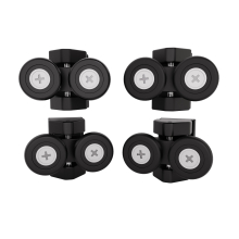 Pack of 4 Shower Door Wheels Shower Door Black Twin upper and bottom Roll Runners