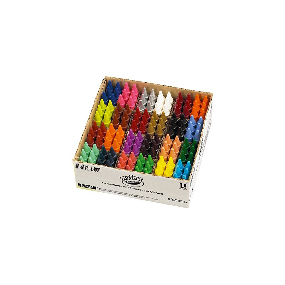 CRAYOLA MyFirst Crayons - Assorted Colours (Pack of 144) | Perfect for School Classrooms