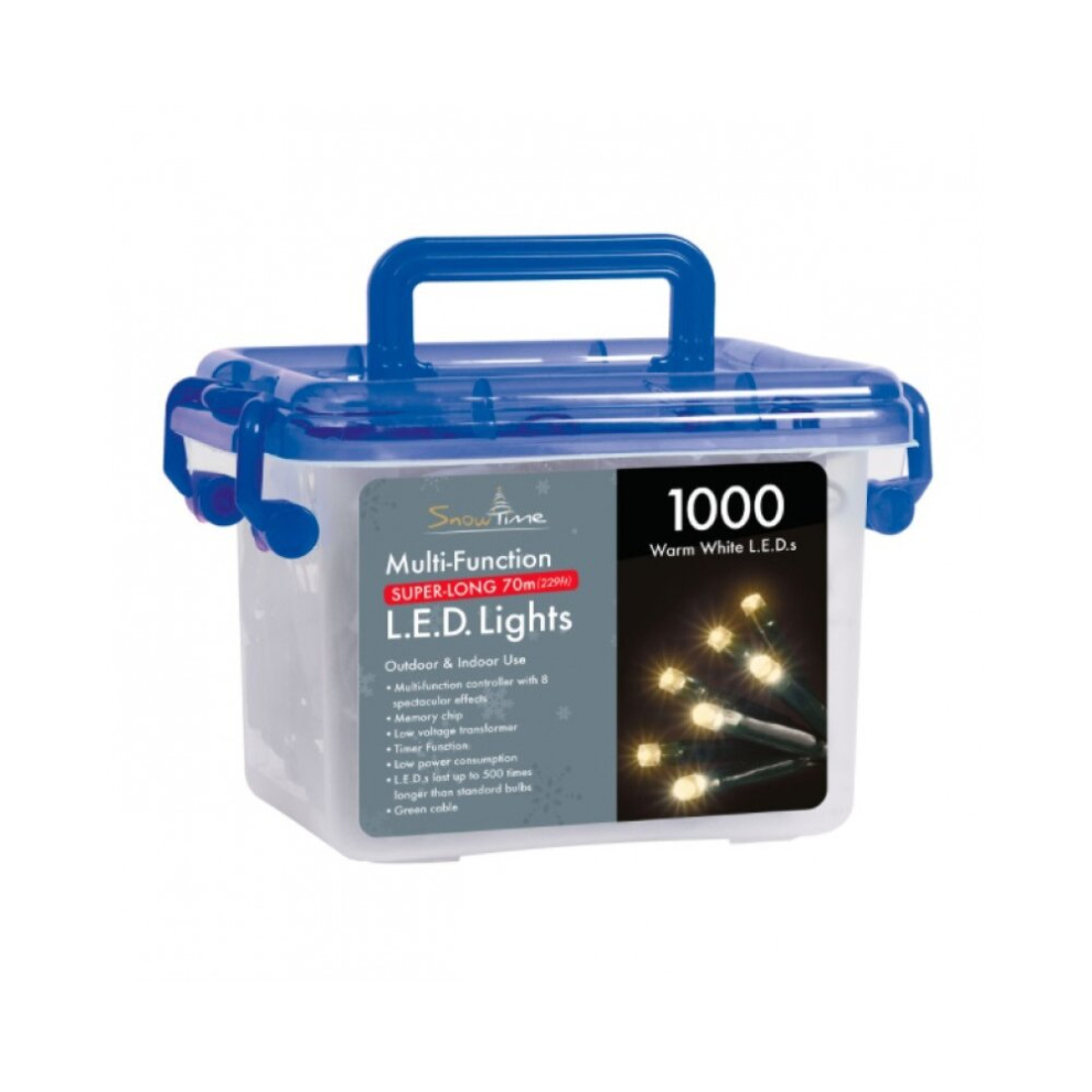 Snow Time 1000 Ww Led Mul-Func Lights W/Timer Green/White