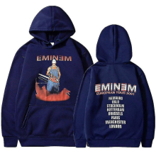 (Navy, M) Eminem Anger Management Tour 2002 Hoodie Vintage Harajuku Funny Rick Sweatshirts Long Sleeve Men Women Pullover Fashion