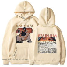 (Khaki, M) Eminem Anger Management Tour 2002 Hoodie Vintage Harajuku Funny Rick Sweatshirts Long Sleeve Men Women Pullover Fashion