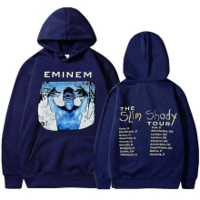 (Navy11, M) Eminem Anger Management Tour 2002 Hoodie Vintage Harajuku Funny Rick Sweatshirts Long Sleeve Men Women Pullover Fashion