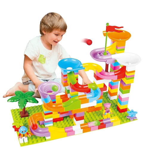 Siairo Marble Run Building Blocks - 165pcs Marble Maze Game Set For ...