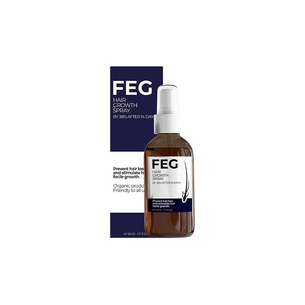 Feg Hair Growth Spray, Nourishes Long, Thick, Strong Hair Quickly, Prevents Hair Loss 50 Ml
