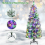 Casart 6 FT Lighted Christmas Tree w/ Snowflakes 9 light modes &Folding Stand 4