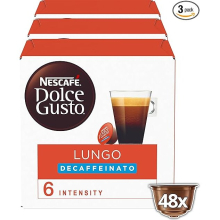 Dolce Gusto Lungo Decaf Coffee Pods – NESCAFE, Smooth Decaffeinated Long Coffee (Intensity 6/11)