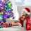 Casart 6 FT Lighted Christmas Tree w/ Snowflakes 9 light modes &Folding Stand 9