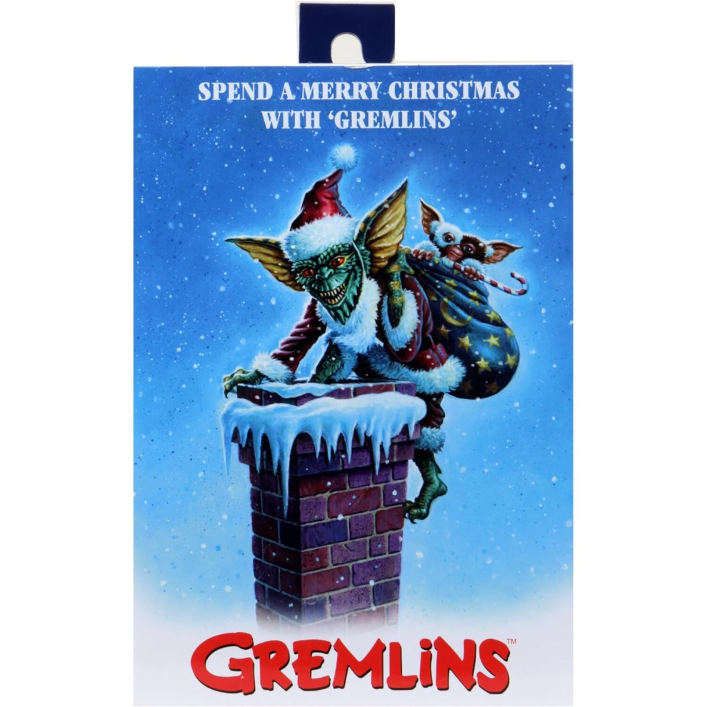 Gremlins 2 Pack Santa Stripe & Gizmo 17cm NECA - Figurine Mogwai