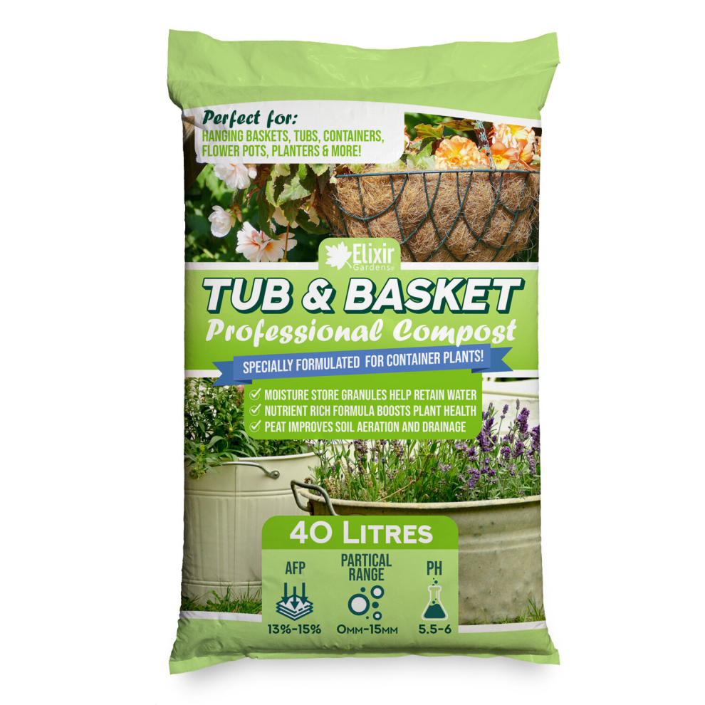 (280L) Tub & Hanging Basket Compost Soil & Potting Media
