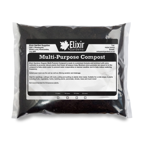 Elixir Garden Supplies (25L) Premium Multi-Purpose Compost Soil & Potting Medium
