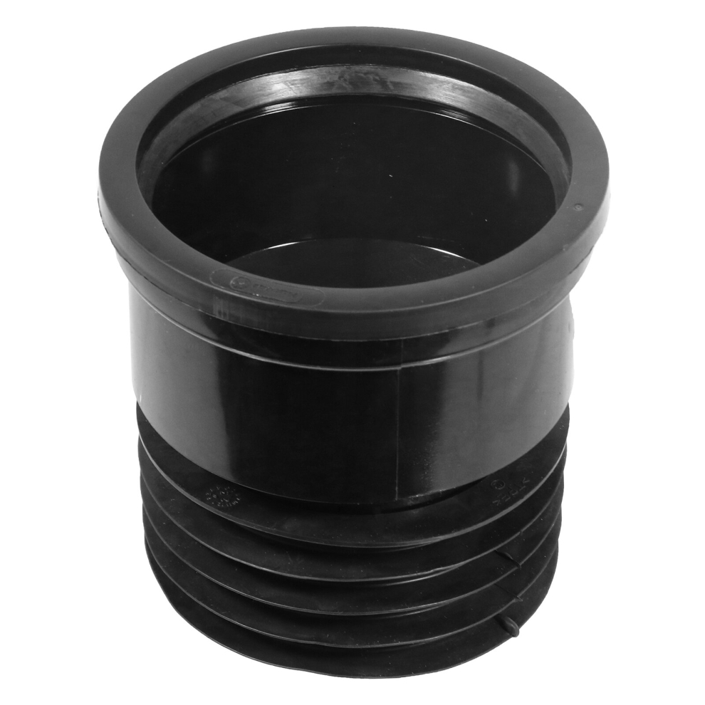 Spares2go 110Mm / 4" Soil Pipe To Clay / Cast Iron Push Fit Waste Drain Pvc Connector Adaptor