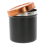 Tea Coffee Sugar Canisters Black Copper 3pc Storage Jars Pots Metal 5