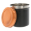 Tea Coffee Sugar Canisters Black Copper 3pc Storage Jars Pots Metal 6