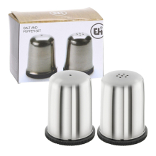 Salt and Pepper Shaker Pots Set Mini Stainless Steel Cruet x2