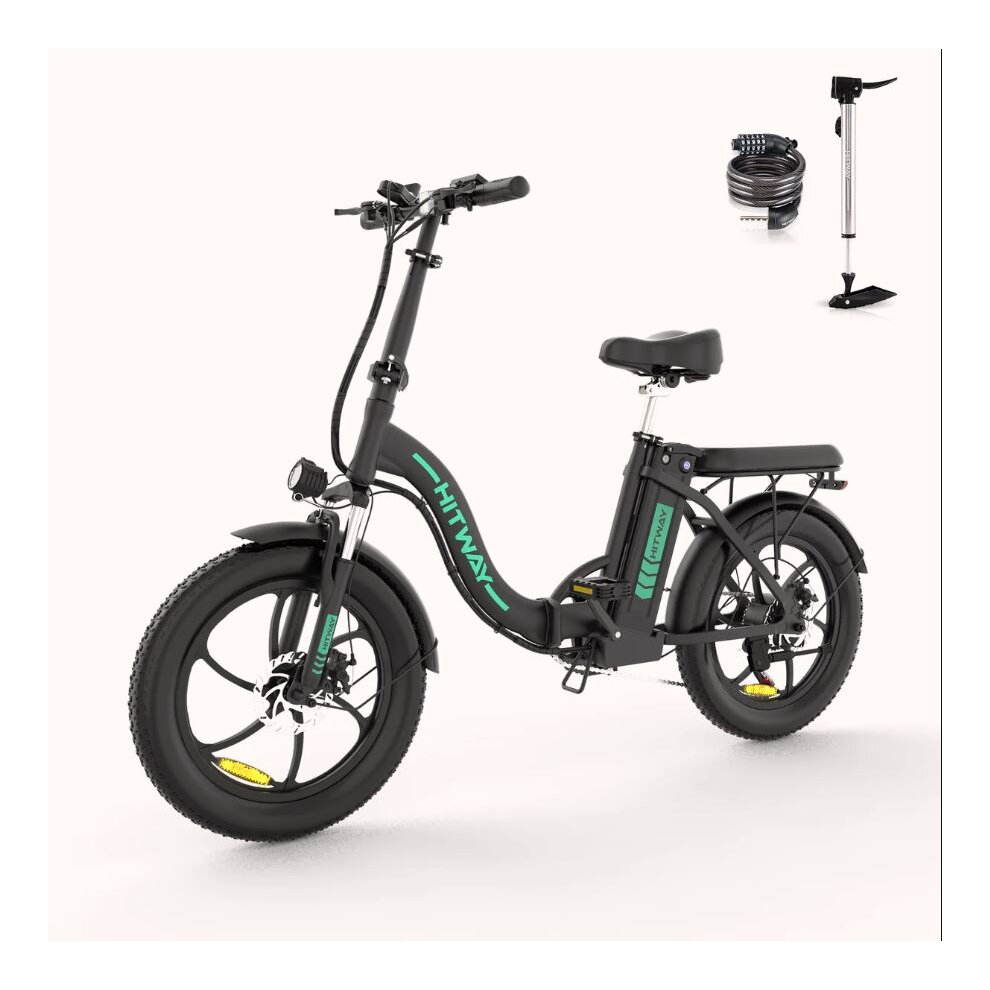 (Green) HITWAY BK6S Folding Electric Bike 20"