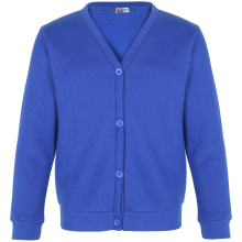 (13-14 Years, Royal) Girls School Uniform Fleece Cardigan Sweatshirt