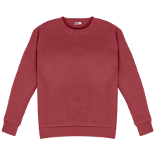 (7-8 Years, Wine) Girls Boys Plain Jumper Crew Neck Sweatshirt 5-13