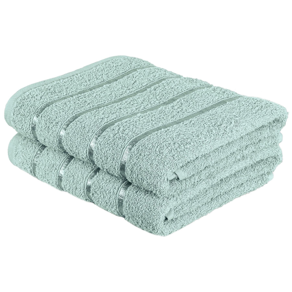 (Set Of 2 Bath Towel, Duck Egg) Luxurious Bath Towel, Hand Towel & Face Towel Sets