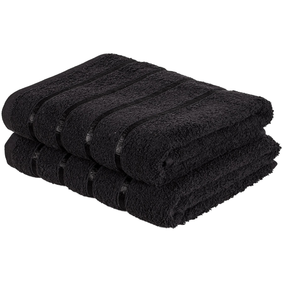 (Set Of 2 Bath Towel, Black) Luxurious Bath Towel, Hand Towel & Face Towel Sets