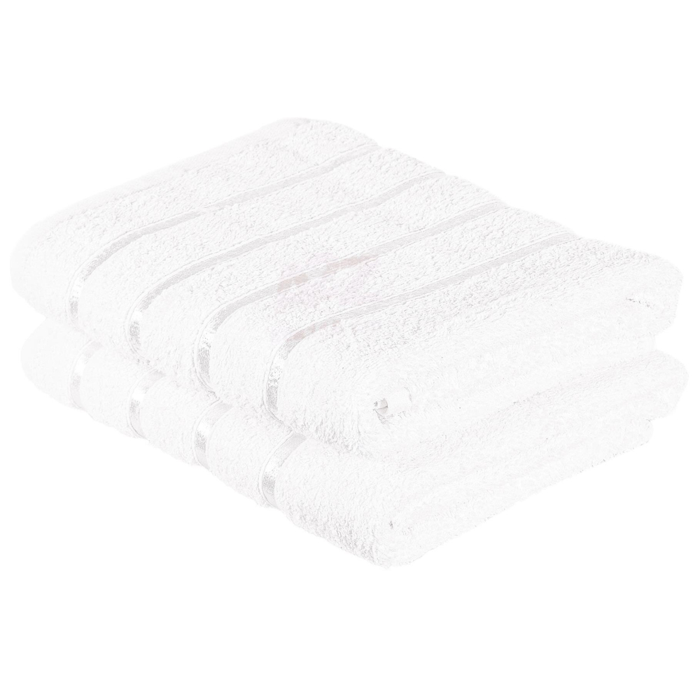 (Set Of 2 Bath Towel, White) Luxurious Bath Towel, Hand Towel & Face Towel Sets