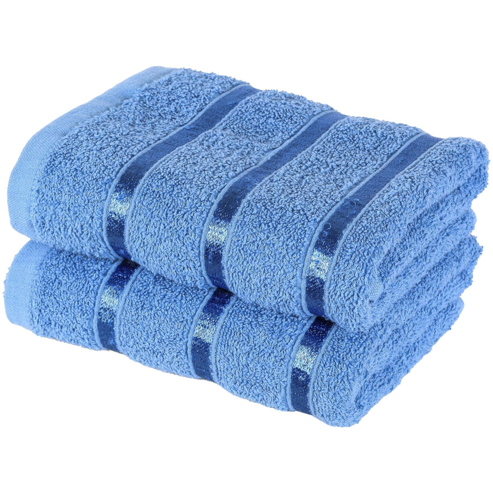 (Set Of 2 Hand Towel, Blue) Luxurious Bath Towel, Hand Towel & Face Towel Sets