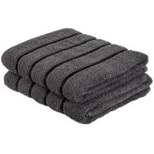 (Set Of 2 Bath Towel, Charcoal) Luxurious Bath Towel, Hand Towel & Face Towel Sets