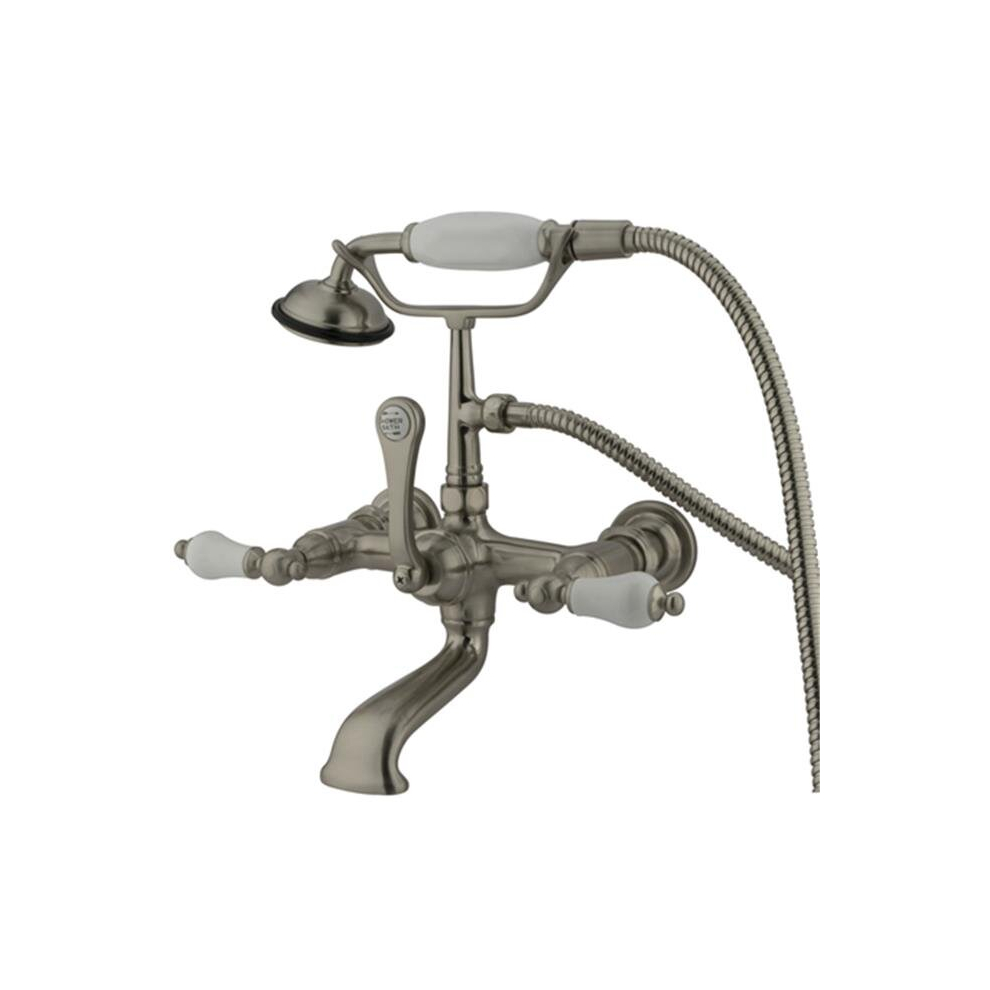 Clawfoot Tub Filler With Hand Shower - Brushed Nickel Finish 780475900585