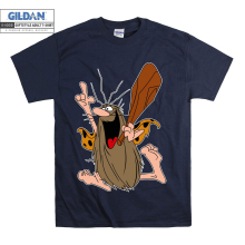 (Large, Navy) Funny Character Captain Caveman Figure Men Women Unisex Top T Shirt T-Shirt Tshirt