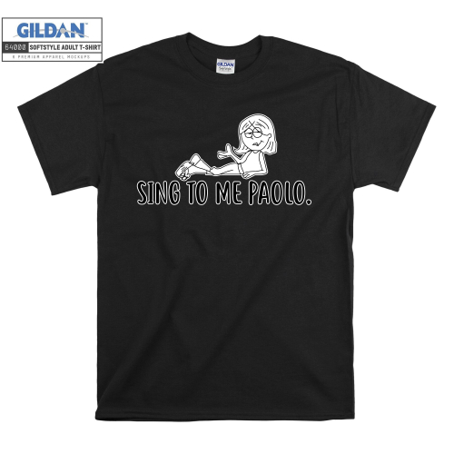 (Large, Black) Sing To Me Paolo Figure  Black Women T Shirt T-Shirt Tshirt Top