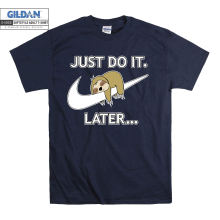 (X-Large, Navy) Just Do It. Later
Lazy Animal Funny Parody Men Women Unisex Top T Shirt T-Shirt Tshirt