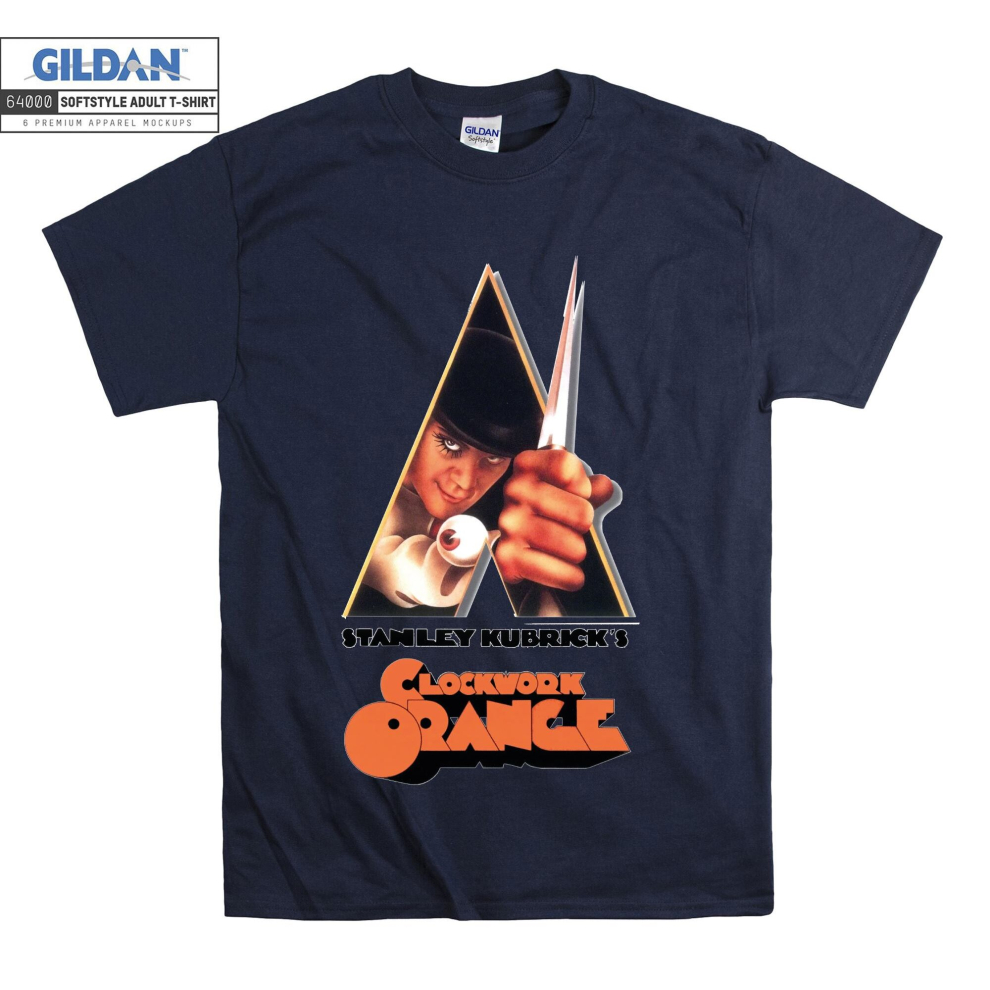 (XXXX-Large, Navy) Stanley Kubrick Clockwork Orange Men Women Unisex Top T Shirt T-Shirt Tshirt
